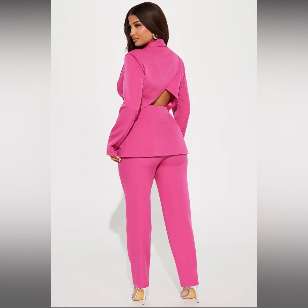 Pink Blazer Pants Set (NEW)